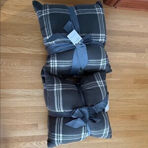 Target Olive and Cream Plaid Pillows